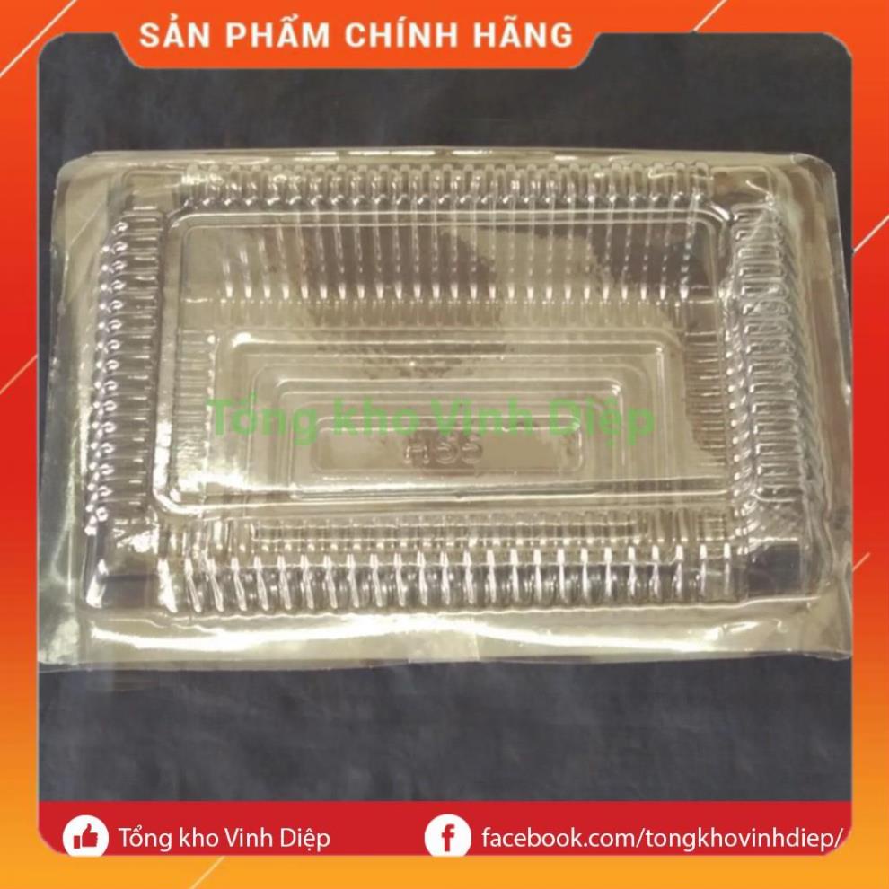 Combo 100 hộp nhựa dùng 1 lần đựng bánh su kem, gimbap, dâu tây, đồ ăn - H55 C55