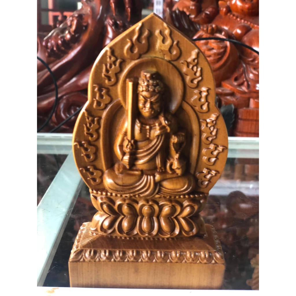 Tượng  Phật A Di Đà bằng gỗ - Tuổi Tuất, tuổi Hợi-TẶNG 1 VÒNG ĐEO TAY