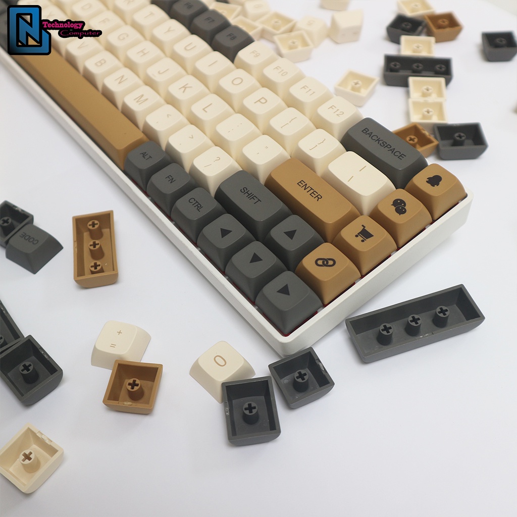 Keycap PBT Shimmer Kiểu XDA Cao 9.5mm Dày 1.5mm 125 Phím Đầy Đủ Hộp Keypuller Tặng Kèm