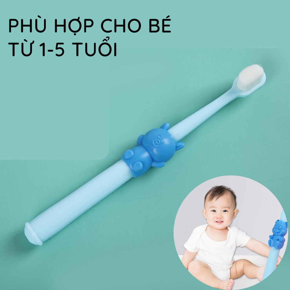 Bàn chải đánh răng cho bé Zozon mềm mịn 11000 lông tơ micro bảo vệ nướu ngăn viêm lợi chống sâu răng trẻ 1,2,3,4,5 tuổi