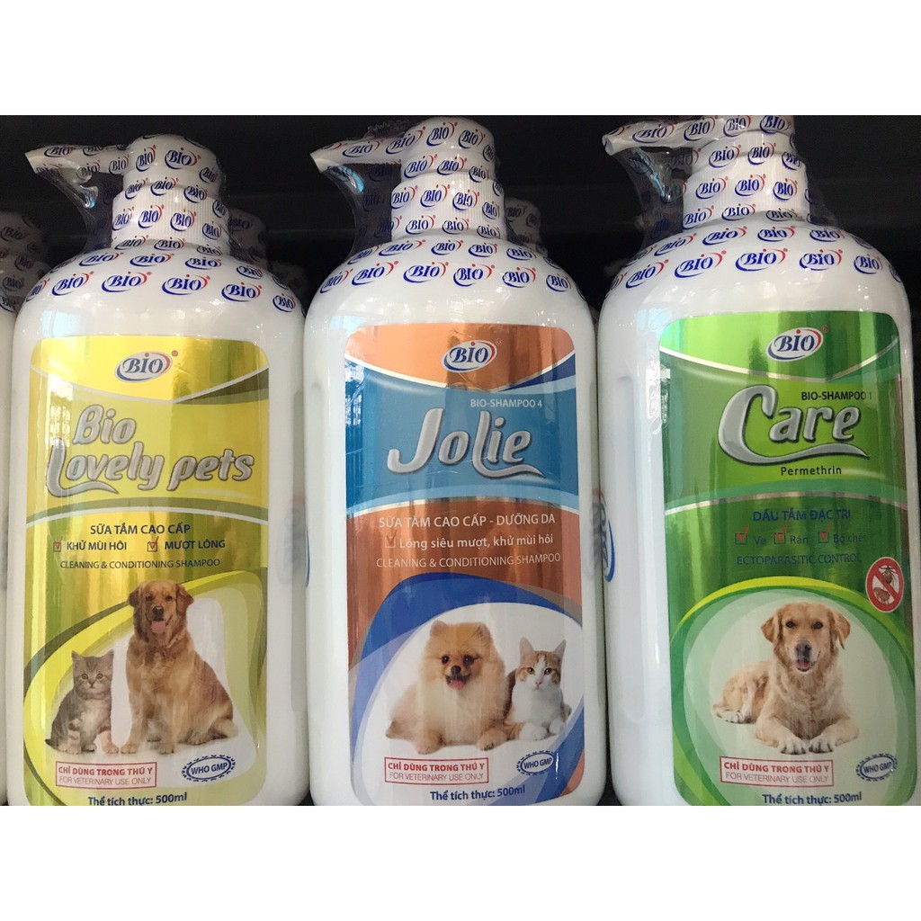 Sữa Tắm BIO JOLIE - BIO LOVELYPETS - BIO CARE  Cho Chó Mèo 500ML