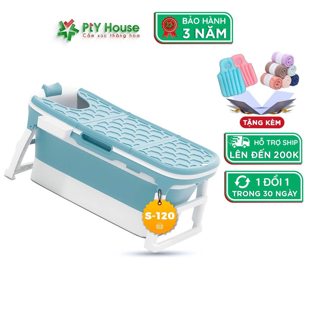 Bồn Tắm Gấp Gọn Cho Người Lớn PTY HOUSE, Gia Đình Tắm, Xông Hơi Thư Giãn Chất Liệu Nhựa Cao Cấp - Bảo Hành 3 Năm