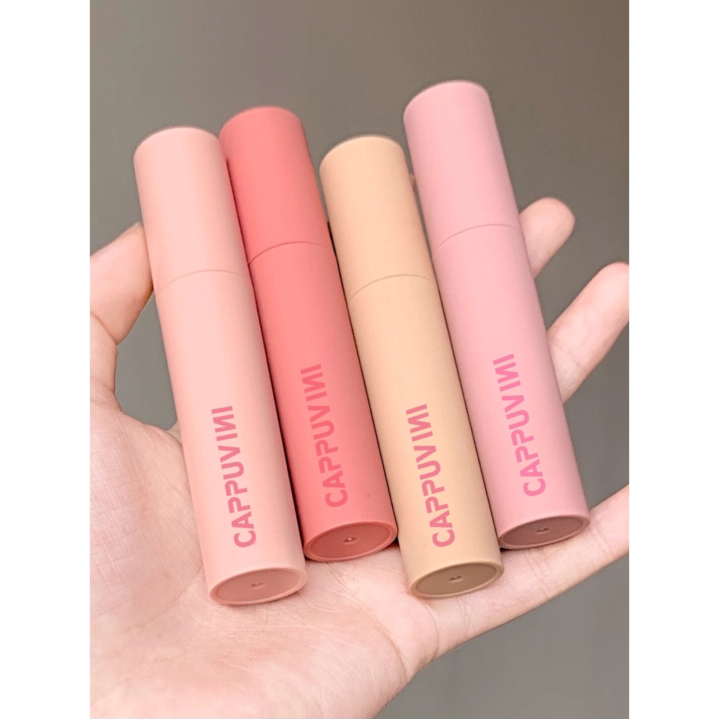 [Hàng mới về] Son bóng Cappuvini dạng bùn dưỡng ẩm an toàn hiệu quả cho làn môi