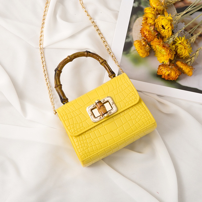 Túi Đeo Chéo Vai Dáng Vuông Bằng Tre Phong Cách Hàn Quốc Thời Trang Cho Nữ