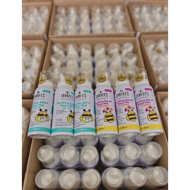 Xịt mũi lô hội Zarbee Mỹ 88ml cho bé [ Hàng air chính hãng ]