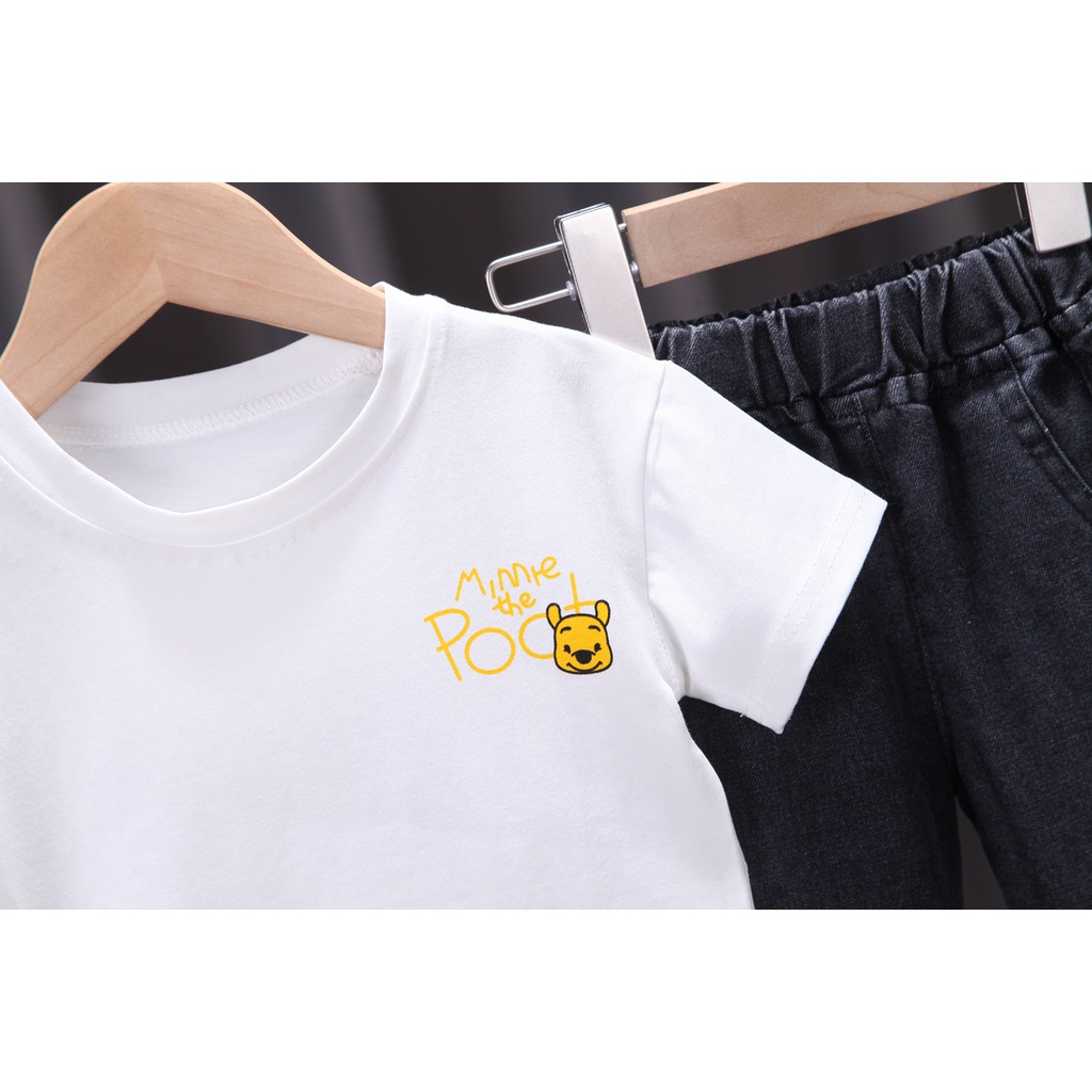 Bộ Đồ Thể Thao 2 Món Bằng Cotton In Họa Tiết Hoạt Hình Gấu Pooh Cho Bé