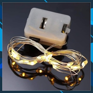 Combo 10 Đèn Led Đom Đóm Màu Vàng 2M