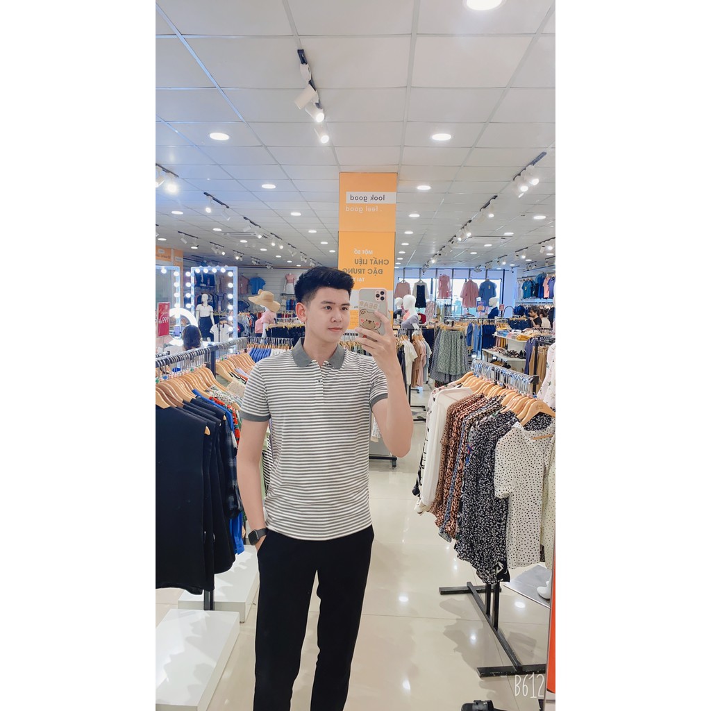 Polo Kẻ Nam Melange YODY Trẻ Trung Và Năng Động APM4069 | BigBuy360 - bigbuy360.vn