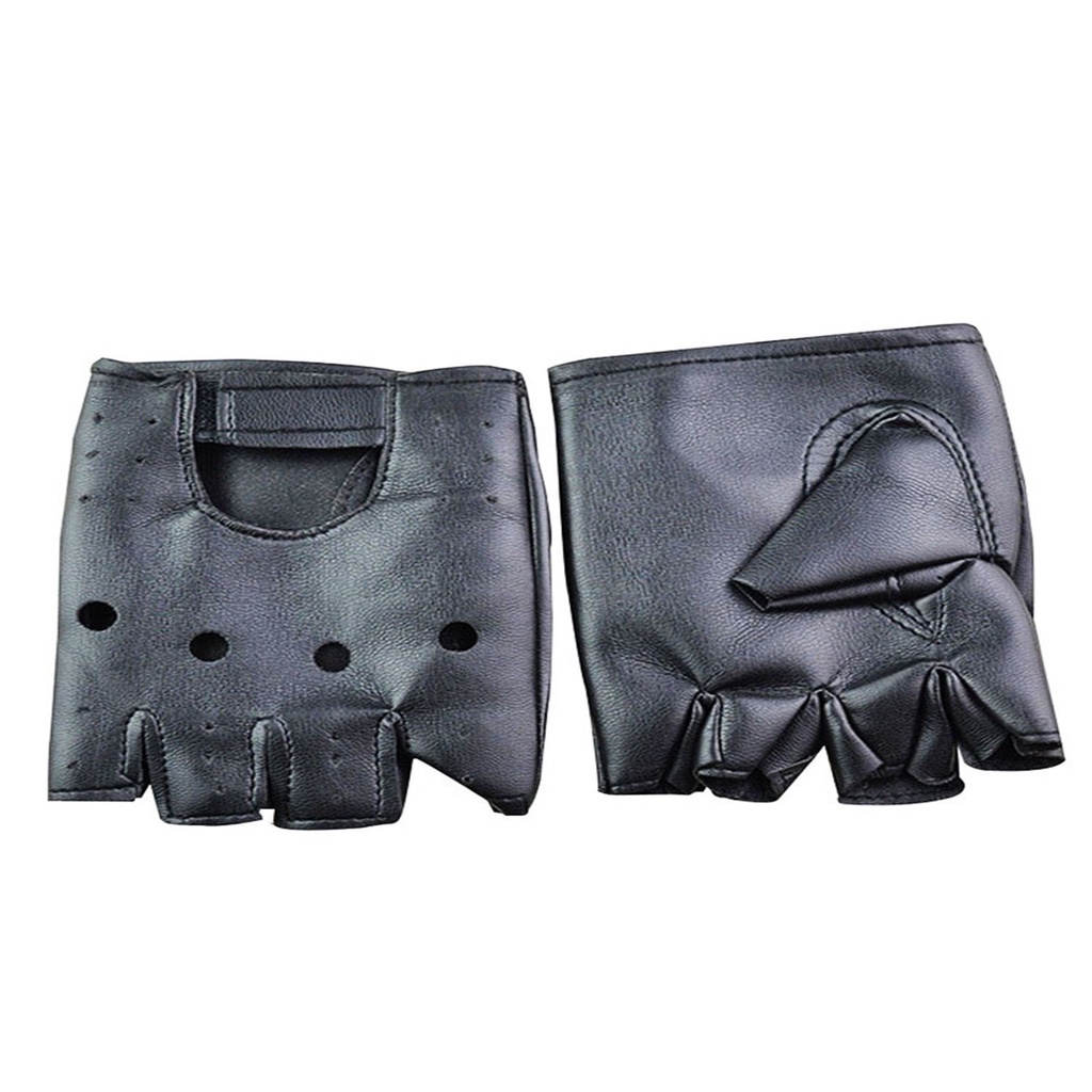 Đôi Găng Tay Da Hở Ngón Đính Đinh Tán Cá Tính