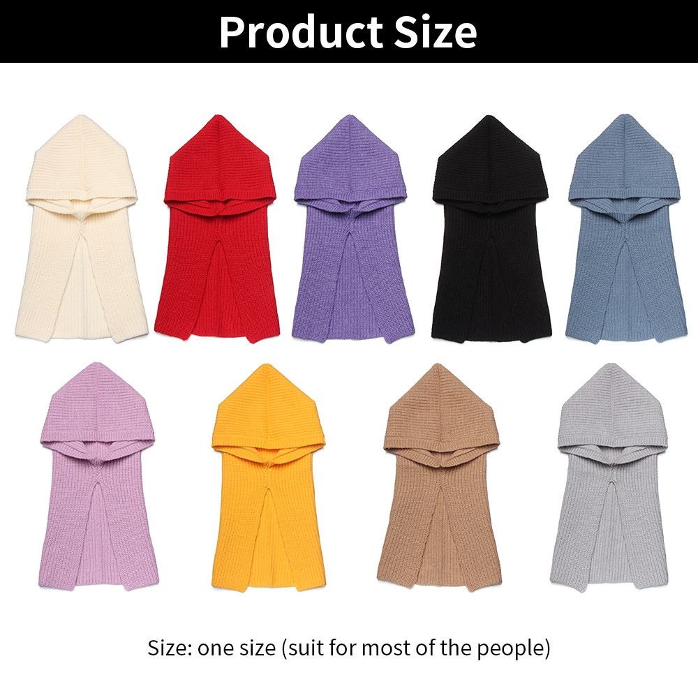 Mũ len dệt kim trùm đầu giữ ấm có thể điều chỉnh nhiều màu tùy chọn cho nữ