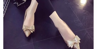 Giày cao gót nhũ