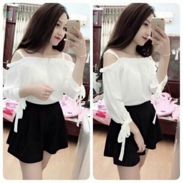 Áo bẹt vai tay lỡ