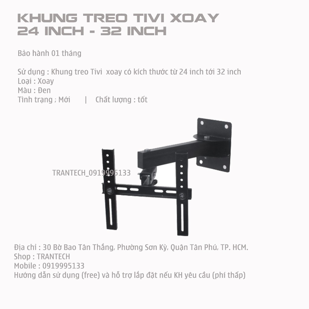 Khung treo Tivi xoay 24 inch - 32 inch