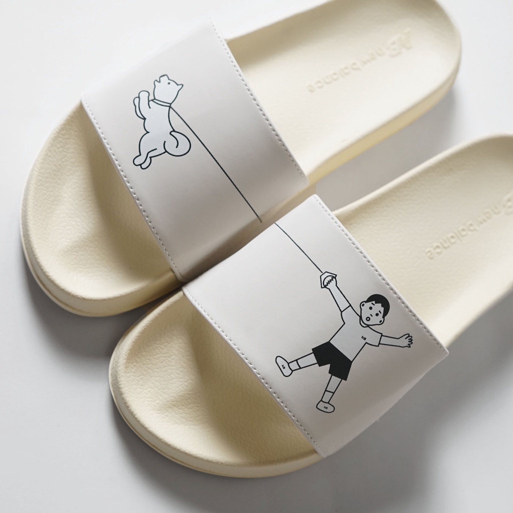 Dép nữ quai ngang New Balance x Noritake 1 ,mang êm chân, đế bền, chống trơn trượt ,BH 1 năm, BGHOUSE