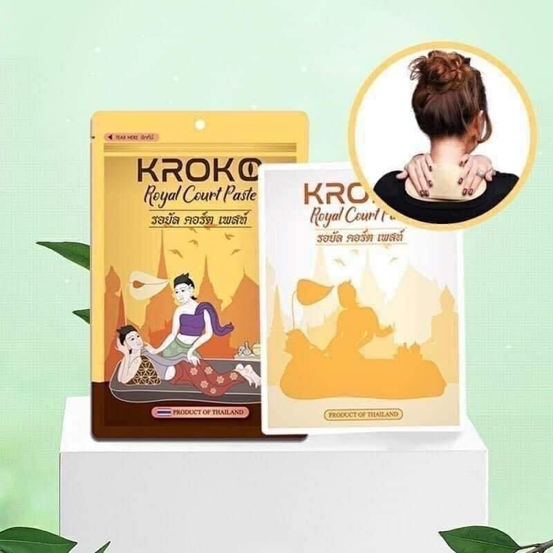 ❤Chuẩn Thái Không Bán Nhái❤Miếng Dán Giảm Đau Thải Độc Cơ Thể KROKO Royal Court Paste Hoàng Gia Thái Lan