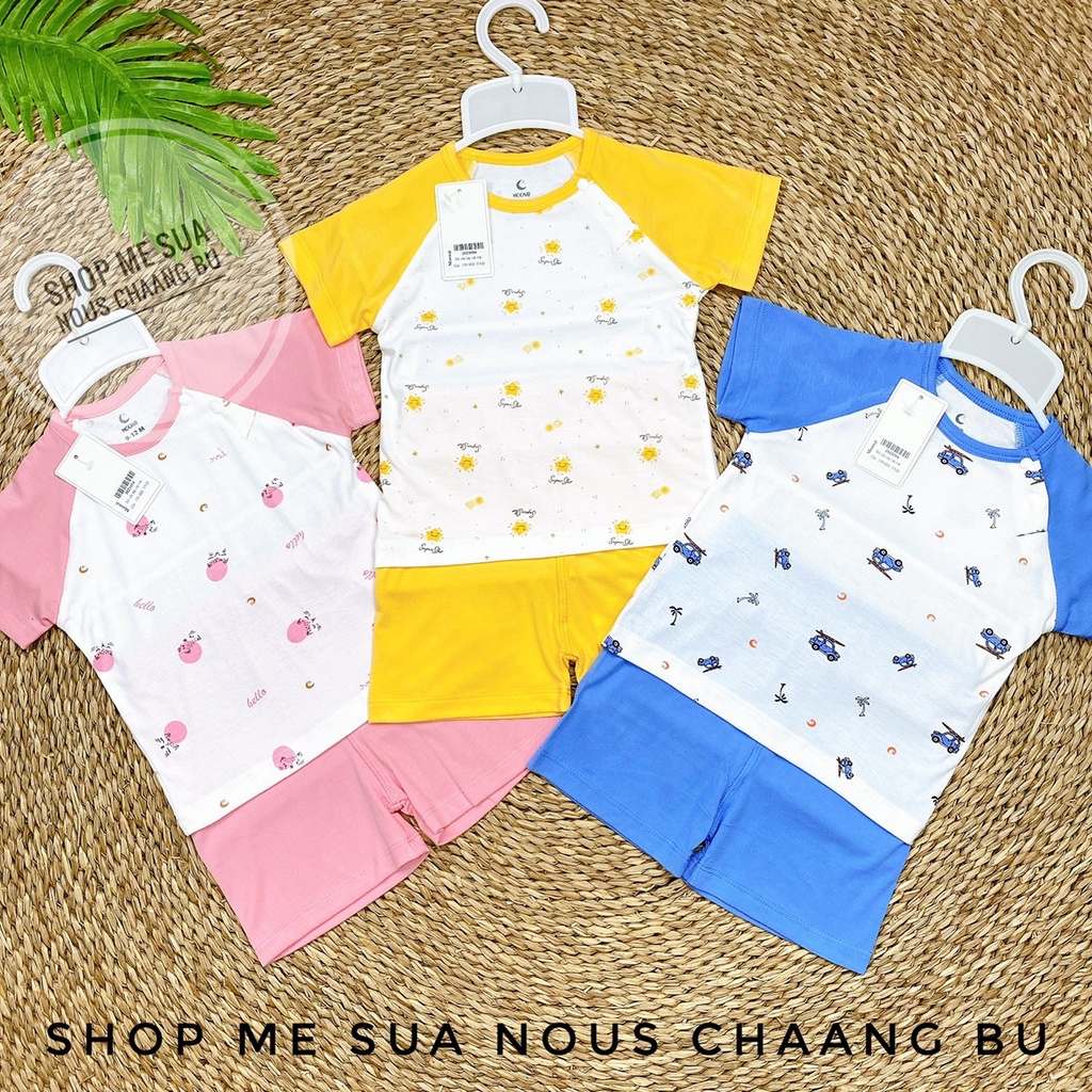 Moon Bộ Cộc Cài Vai Hoạ Tiết Cho Bé Trai Và Bé Gái Từ 6 Tháng Đến 3 Tuổi