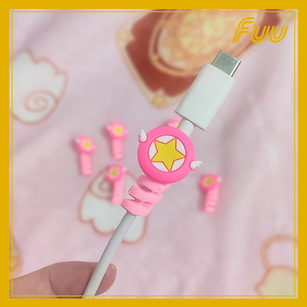 (Đọc kĩ mô tả) Dây cuốn bảo vệ đầu cáp sạc, tai nghe Sakura Thủ Lĩnh Thẻ Bài (Cardcaptor Sakura) mẫu 1
