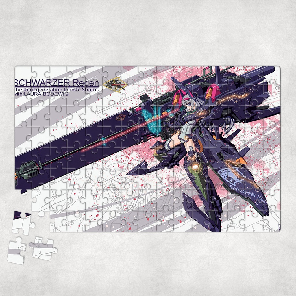 Tranh ghép hình A4, A5 Anime, xếp hình INFINITE STRATOS - Mẫu 1