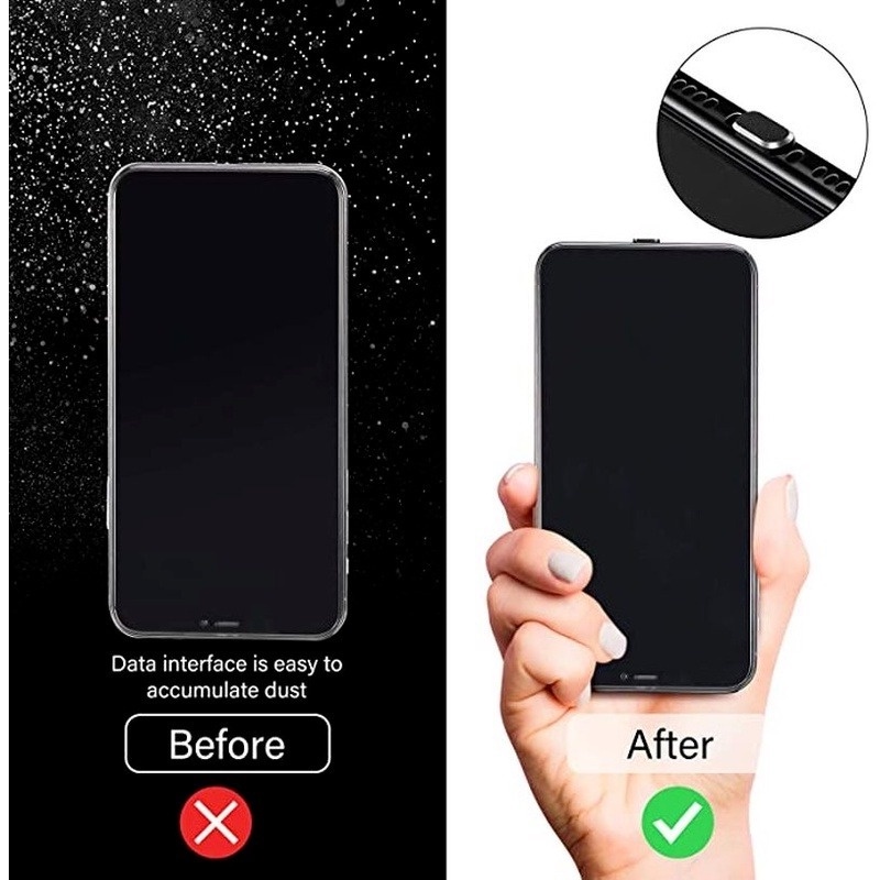 Nút Chống Bụi Cổng Sạc USB Bằng Hợp Kim Nhôm Cho Điện Thoại Apple