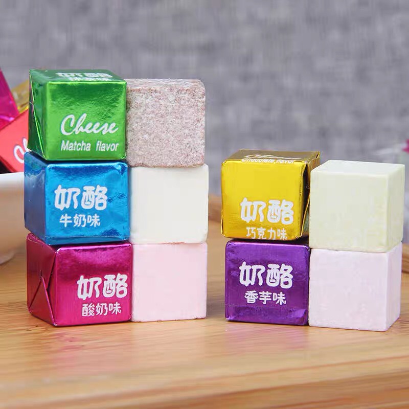 Kẹo phô mai Cheese Cube pack 100 viên 5 hương vị - gói 350g