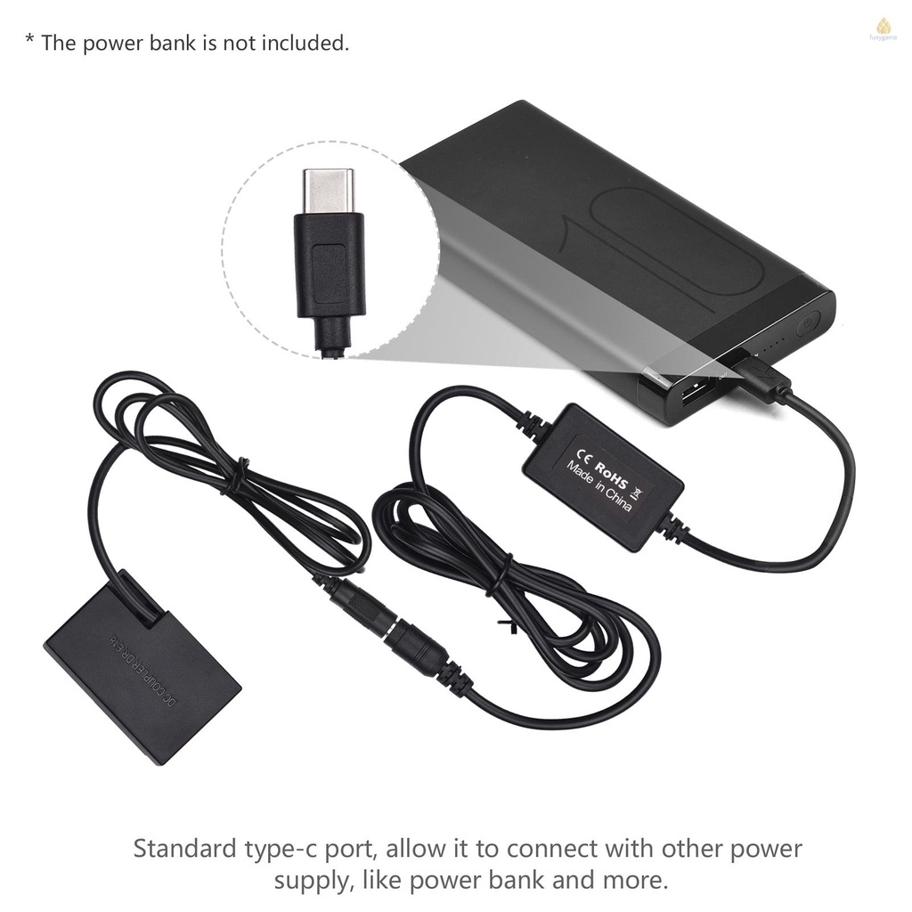 Dây Cáp PD Chuyển Đổi USB Type-C Sang Pin DR-E18 DC LP-E17 Thay Thế Cho 750D 760D T6S 77D 800D 200D Rebel SL2