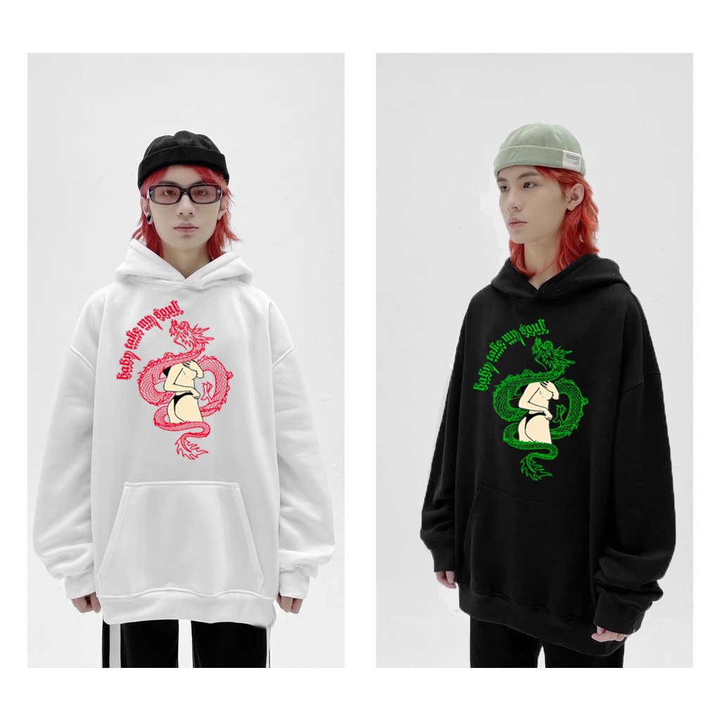 Áo Hoodie GANGS DRAGON Ulzzang - Áo Khoác Nỉ Unisex 6 màu Siêu hot BRAND ( có form rộng XL ) - OCEAN.CLO