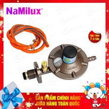 Van điều áp ngắt gas tự động Namilux NA 337S (Nâu) + 1,5m Dây hàn quốc + xiết 5.0