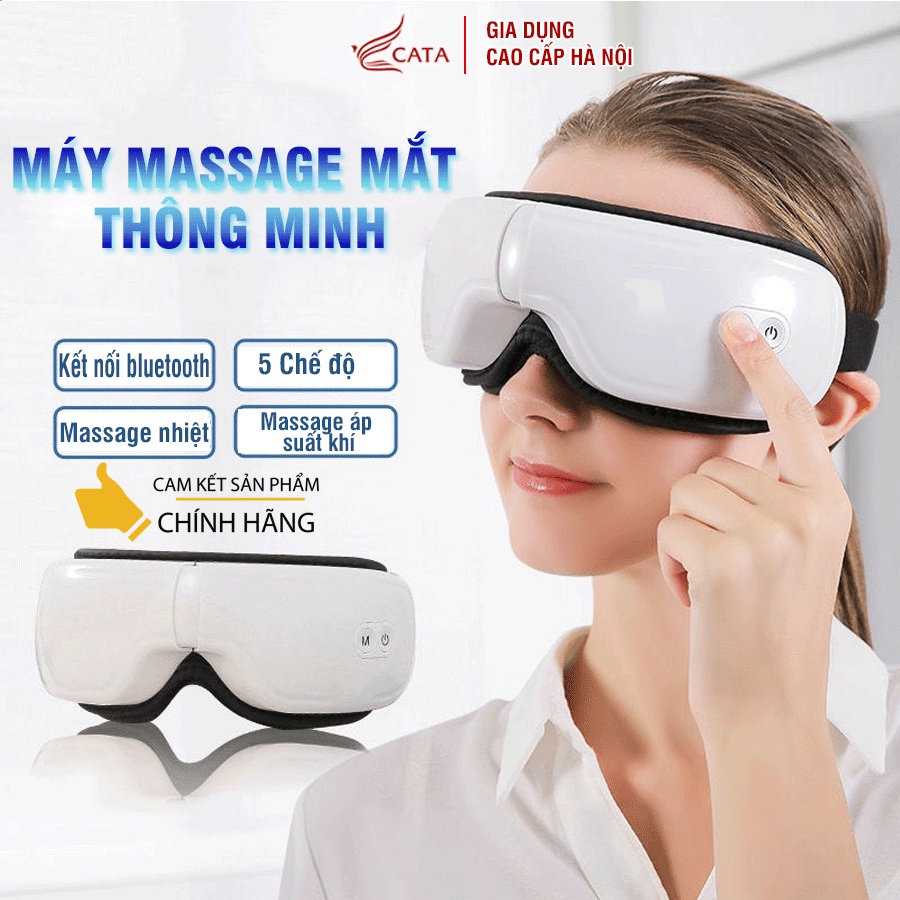 MÁY MASSAGE MẮT NOUTAI NT-19Y03S Bluetooth Công Nghệ Áp Suất Túi Khí Kèm Nhiệt, Ấn Huyệt, Mát Xa Mắt