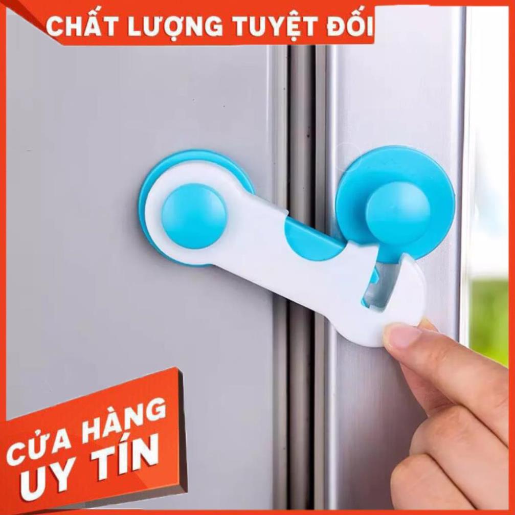 (Video Clip)  Khóa Tủ Lạnh Tủ Đồ Ngăn Kéo An Toàn ( Màu Xanh )