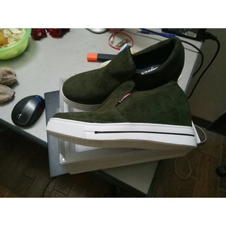 Giầy độn đế 7cm - màu xanh rêu