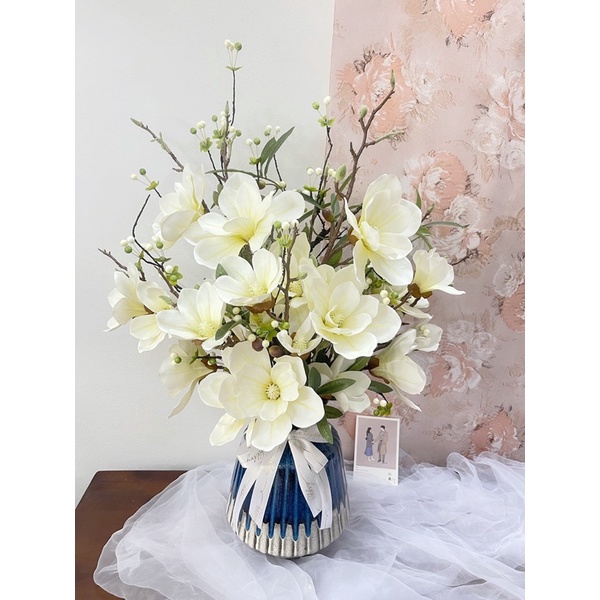 Bình hoa lụa decor trang trí, quà tặng