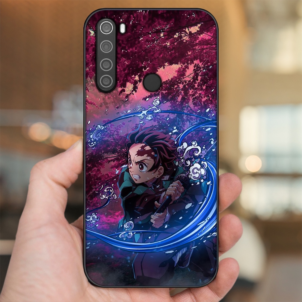 Ốp lưng Xiaomi Redmi Note 8 viền đen in hình Tanjiro Kimetsu No Yaiba