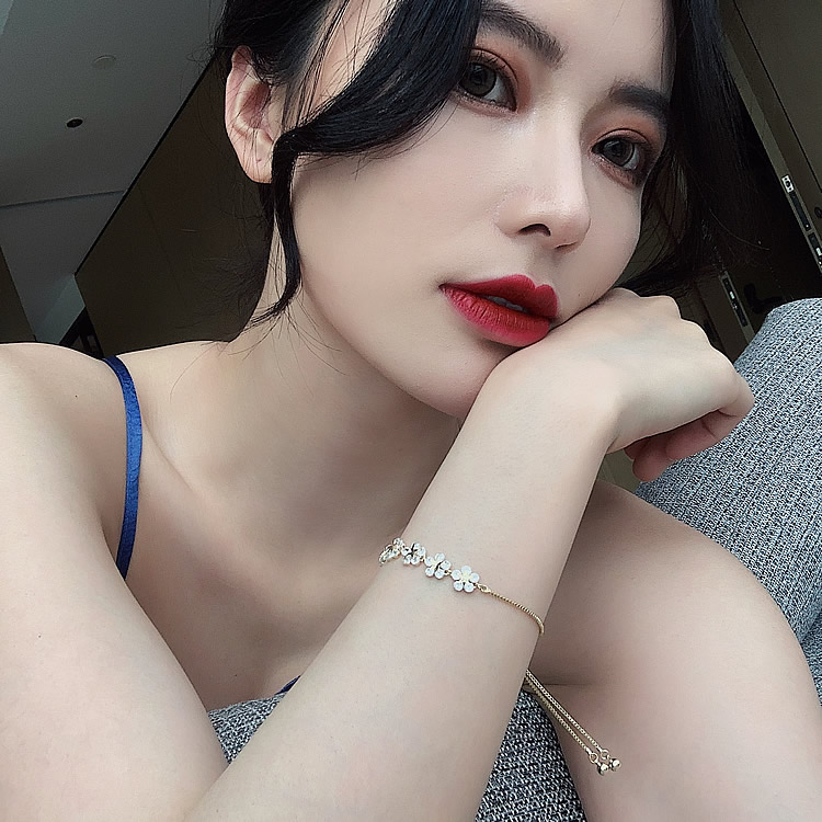 Vòng Tay Đính Đá Zircon Cao Cấp Phong Cách Hàn Quốc Thời Trang Dành Cho Nữ