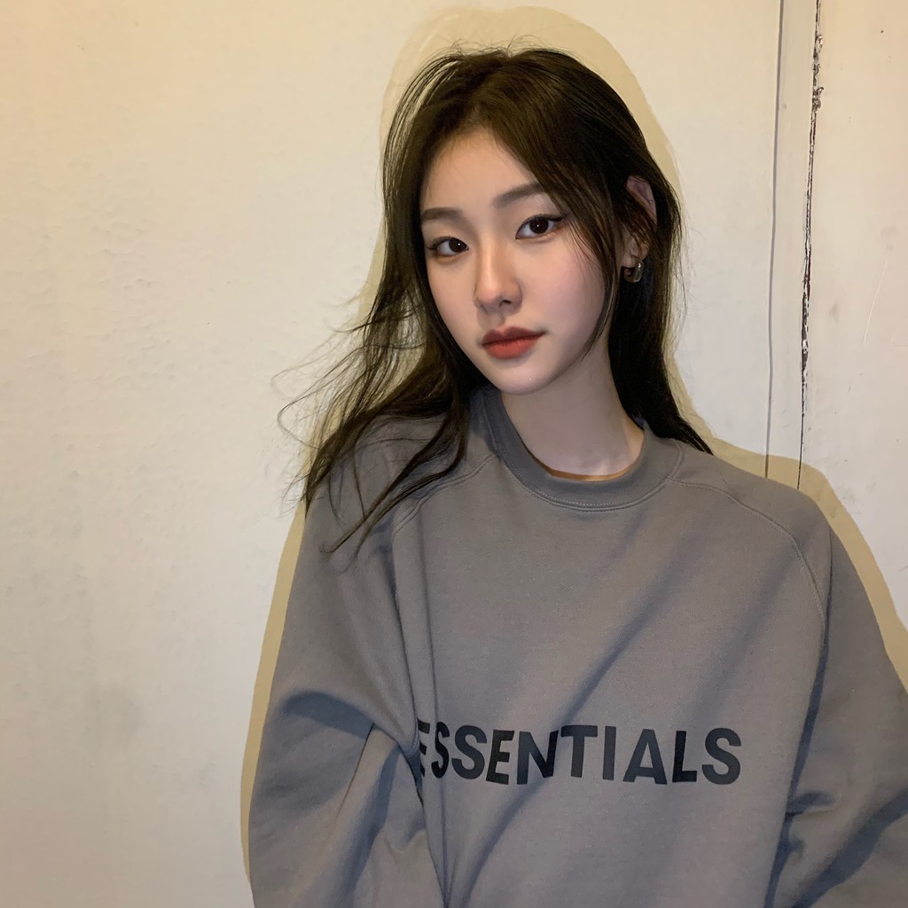 Áo Sweater ESSENTIALS Màu Lạ Áo Sweater Chất Nỉ Ngoại Form Rộng Tay Bồng Unisex Nam Nữ | BigBuy360 - bigbuy360.vn