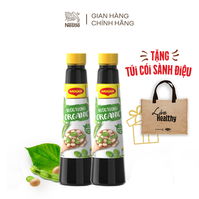 [Mã GRO1NES161 -8% ĐH 150K] [Tặng túi cói Maggi] Combo 2 Chai Nước tương MAGGI Organic 150ml/ chai