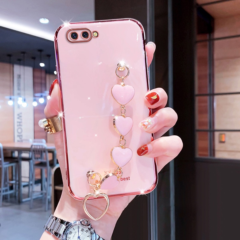 Ốp lưng oppo a3s a12e a5s a12 f5 f1s f11 f9 a31 Ốp Điện Thoại Silicon Mềm Có Dây Đeo Cổ Tay Cho oppo a3s a12e