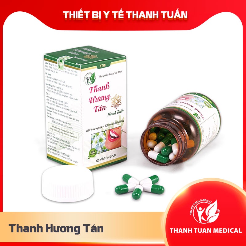 Sỉ & Lẻ: Viên uống Thanh Hương Tán H 100 viên - Hỗ trợ điều trị hôi miệng do trào ngược dạ dày giúp hơi thở thơm sạch