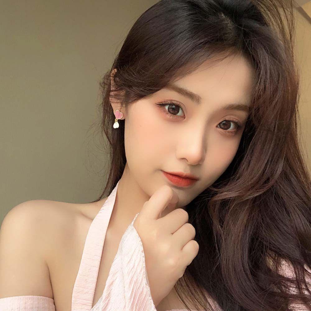 Bông Tai Hình Trái Tim Phong Cách Hàn Quốc Ngọt Ngào