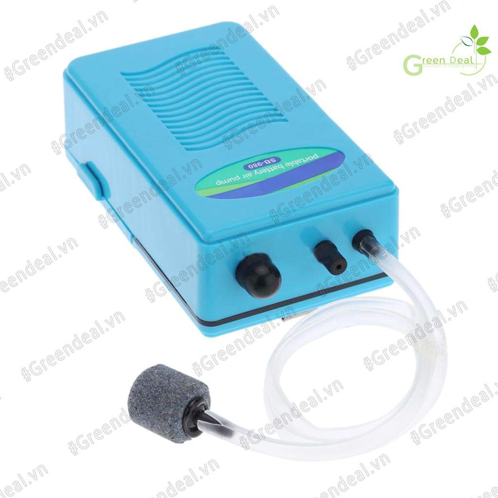 SOBO - Battery Air Pump SB-980 - Máy bơm oxy chạy pin cho hồ cá thủy sinh