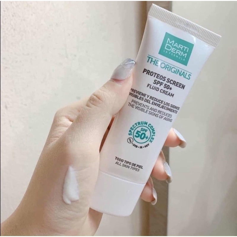 ✅  Kem Chống Nắng MARTIDERM Proteos Screen SPF 50+ Fluid Cream - Marti Derm Phổ Rộng - Mini