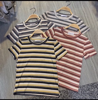 Combo chân váy kẻ vàng tây & áo pull nhiều màu