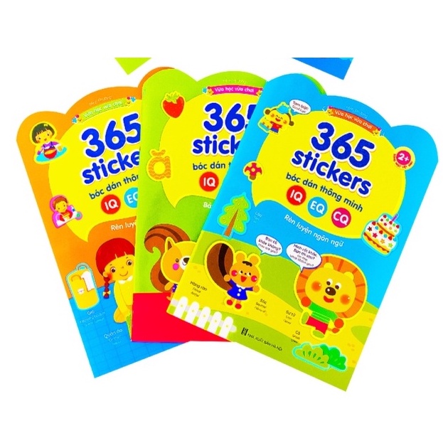 Sách Combo Bóc Dán Thông Minh 365  - Giúp Bé Phát Triển IQ, EQ, CQ  Hải Anh Books