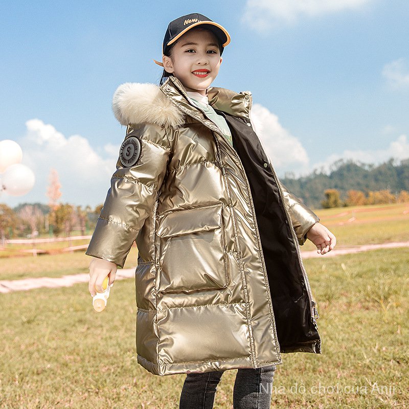 Children Girls Long Coat Women Winter Coat Children Thick Coat