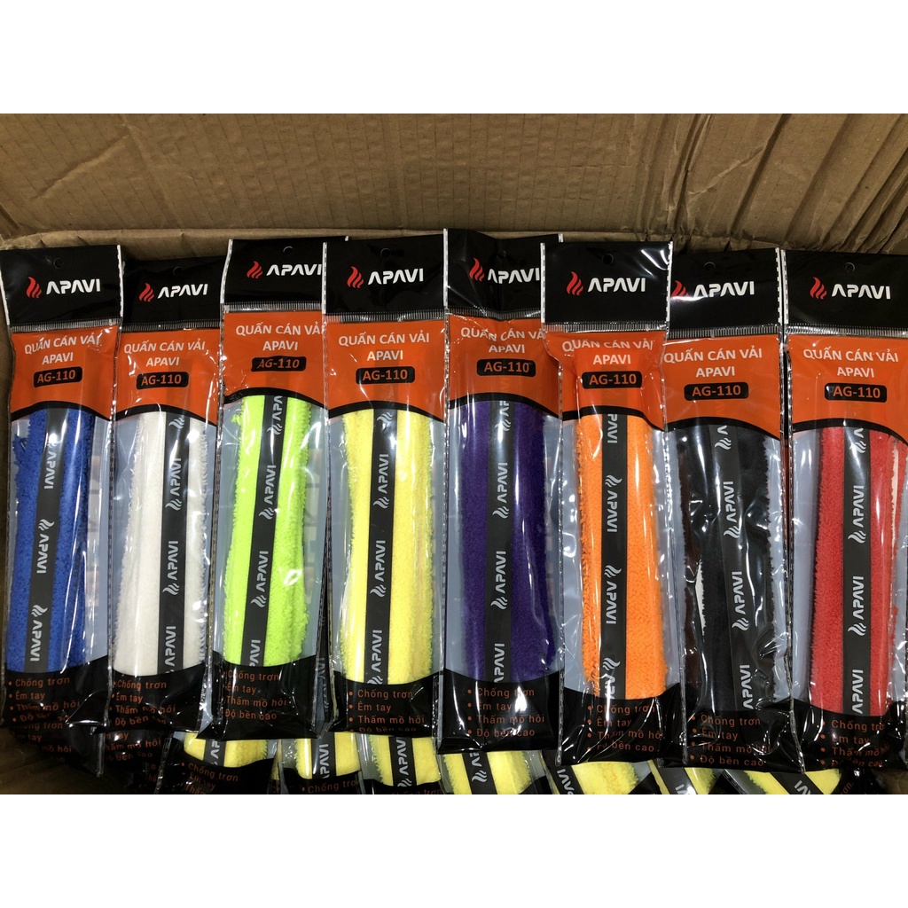 Quấn Cán Vải APAVI AG-110 chất liệu microfiber sợi siêu nhỏ thoáng khí, thấm hút mồ hôi, mềm mịn êm tay, kháng khuẩn tốt