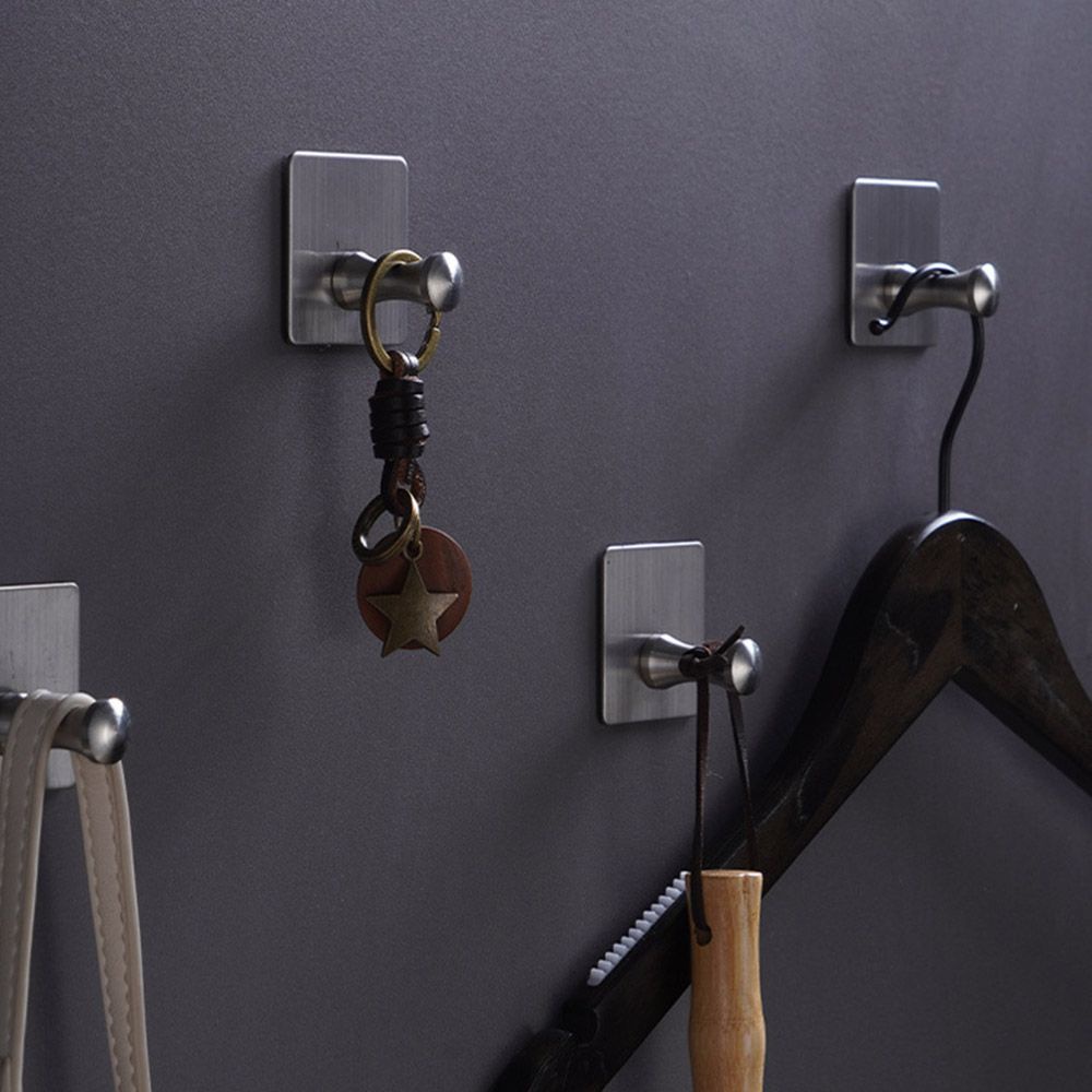 Móc Treo Đồ Dán Tường Bằng Thép Không Gỉ Tiện Dụng Cho Nhà Bếp / Phòng Tắm Giá Đỡ