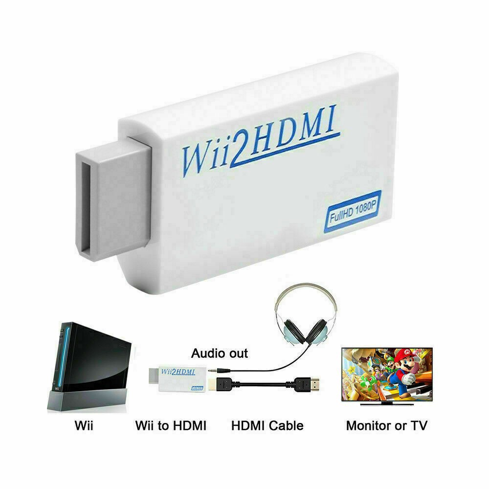 Bộ Chuyển Đổi Âm Thanh Từ Wii Sang Hdmi Wii2Hdmi Full Hd 480p 3.5mm Tv S9B G7R7