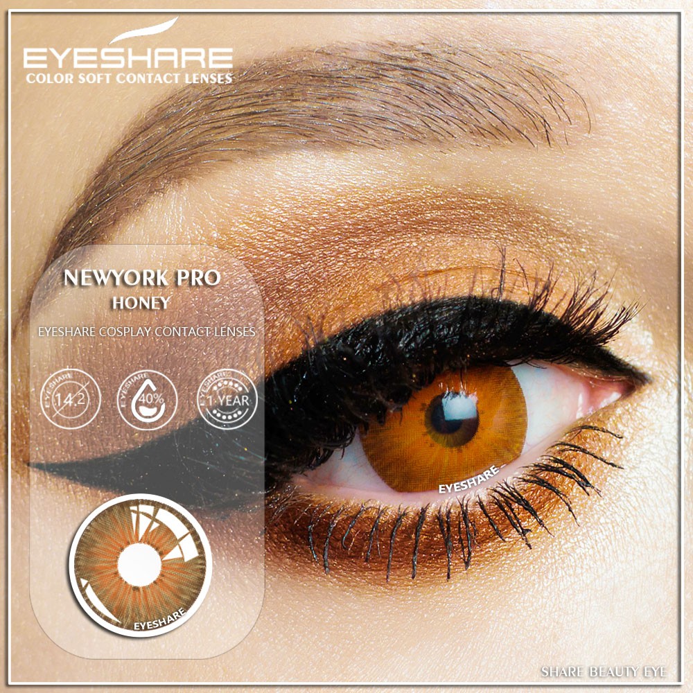 Cặp kính áp tròng NEWYORK PRO EYESHARE nhiều màu tùy chọn thời trang cao cấp