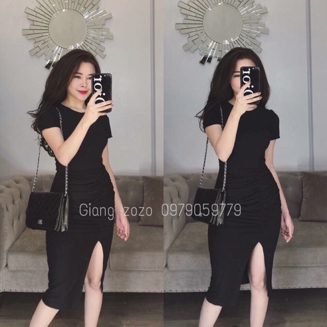 Váy body nhún eo
