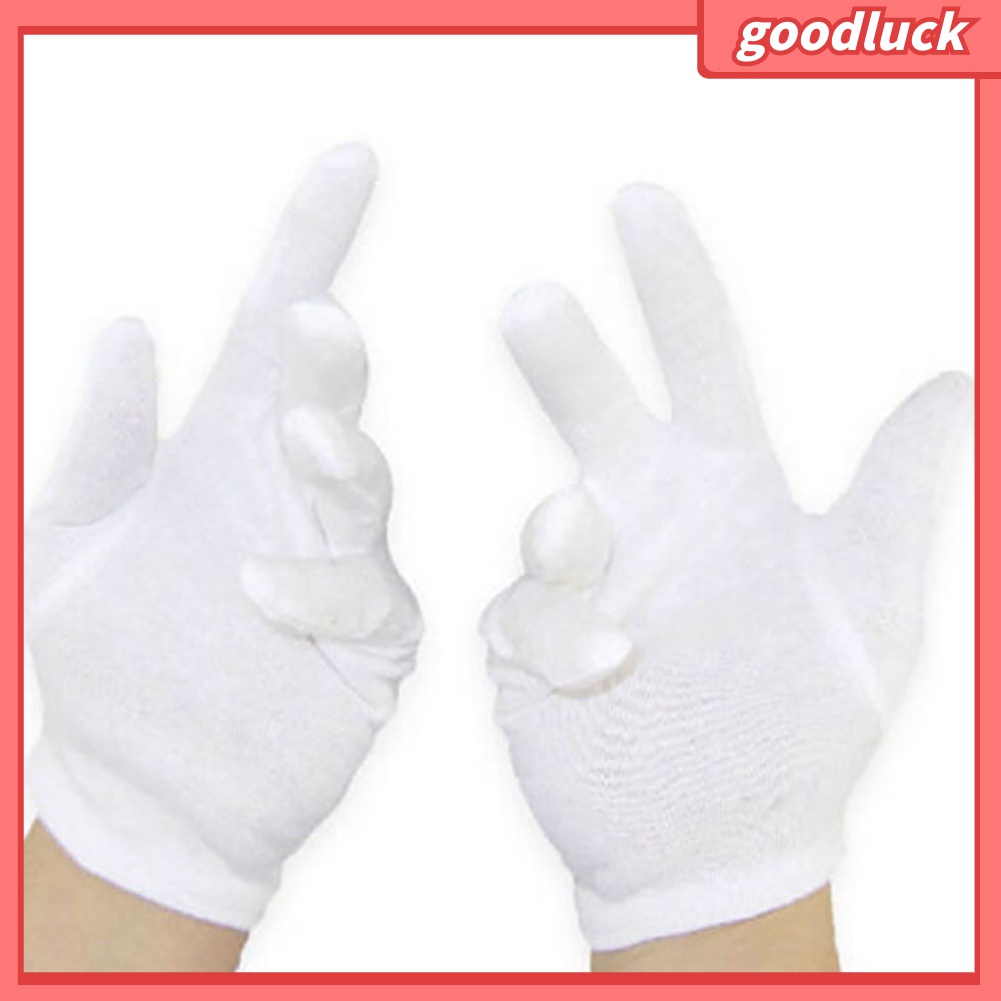 [GOLUK] Găng Tay Cotton Mềm Mại Màu Trơn Dùng Để Kiểm Tra Trang Sức