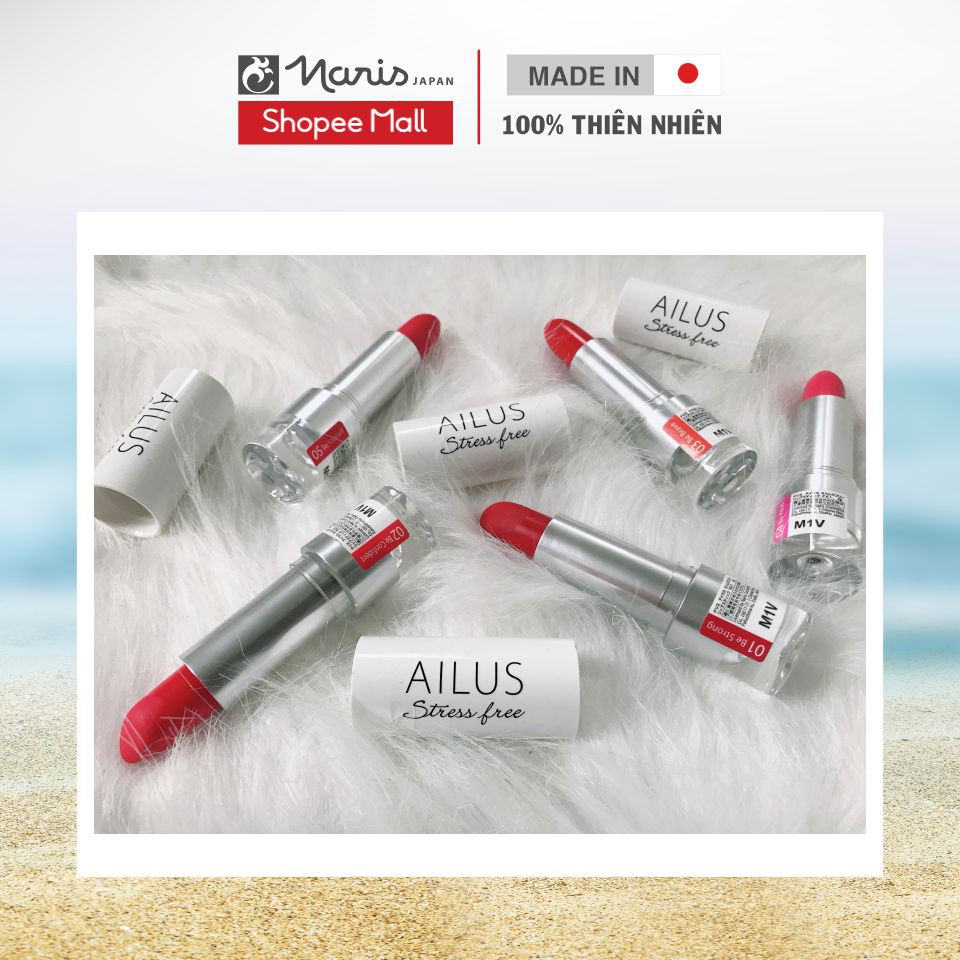 Son lì mịn môi Naris Ailus Stress Free Lipstick 4g